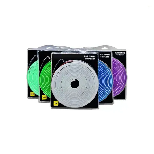 Banda led neon flex 5 metri 10w pe metru 24v pentru iluminare auto — imaginea 4