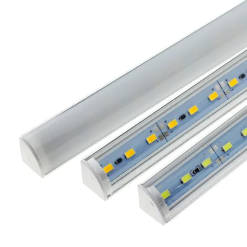 Banda Led rigida 5730 korea chip cu profil pe colt, 1m 12V Lumina Alb 6000k 18W