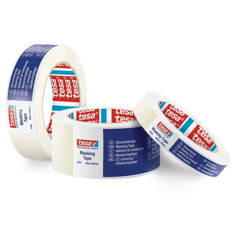 Banda mascare tesa 4325, alb, interior, 50 m x 38 mm