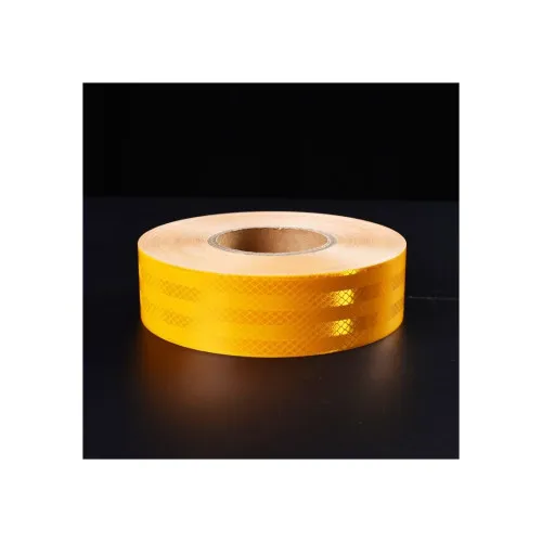 Banda reflectorizanta galbena tip fagure 5cm x 45.7m omologata U.E. — imaginea 2