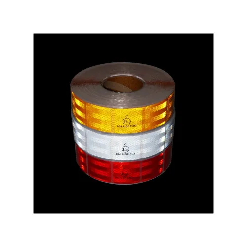 Banda reflectorizanta intrerupta Premium Omologata U.E. culoare Alba — imaginea 3