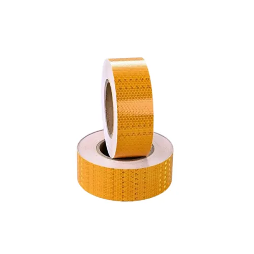 Banda reflectorizanta tip fagure culoare Galben 5cmx25m — imaginea 4