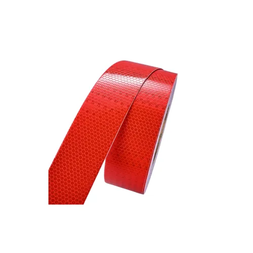Banda reflectorizanta tip fagure culoare Rosie 5cmx25m — imaginea 2