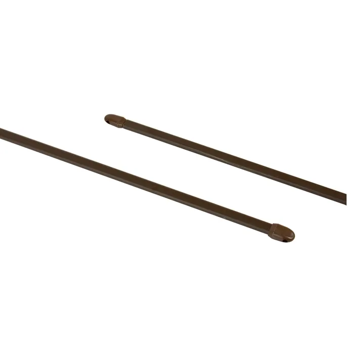 Bara perdeluta, extensibila, metal, maro, 40 / 60 cm, set 2 bucati