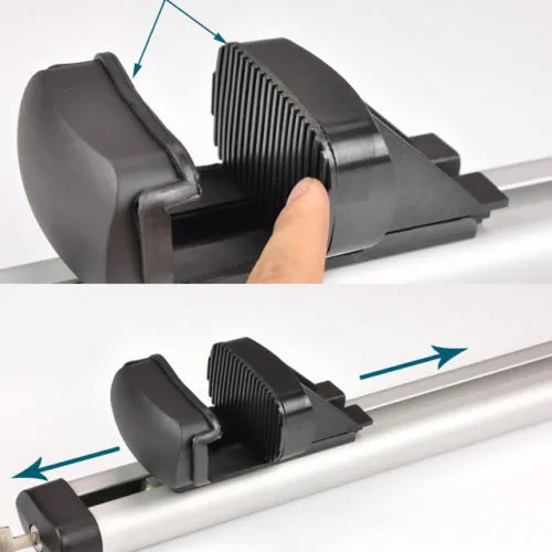 Bara portbagaj universala transversala din aluminiu cu cheie 120cm Cod: FLEX Argintiu — imaginea 3
