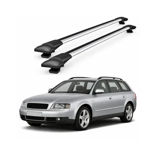 Bare portbagaj transversale auto aluminiu compatibile Audi A4 Avant (B6) 2002-2004 80-84 cm
