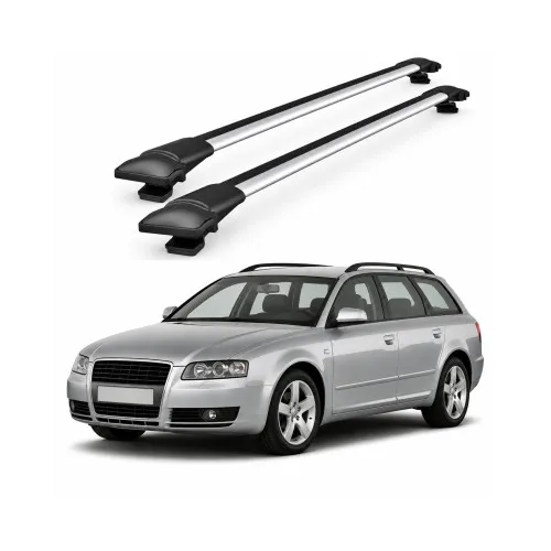 Bare portbagaj transversale auto aluminiu compatibile Audi A4 Avant (B7) 2005-2007 80-84 cm