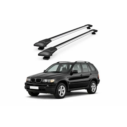 Bare portbagaj transversale auto aluminiu compatibile BMW X5 (E53) SUV 2000-2006 96-100 cm