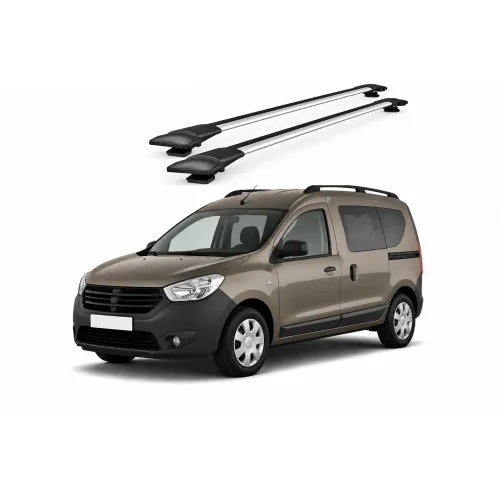 Bare portbagaj transversale auto aluminiu compatibile Dacia Dokker Van 2013-> 80-84 cm