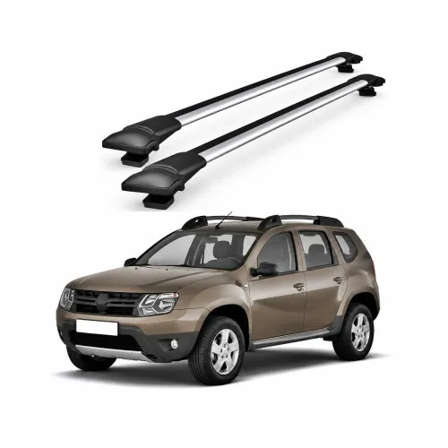 Bare portbagaj transversale auto aluminiu compatibile Dacia Duster I Facelift (Hs) SUV 2014-2017