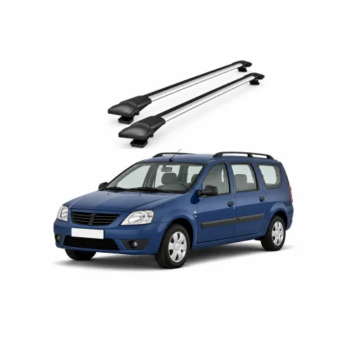 Bare portbagaj transversale auto aluminiu compatibile Dacia Logan MCV 2007-2012 84-84 cm