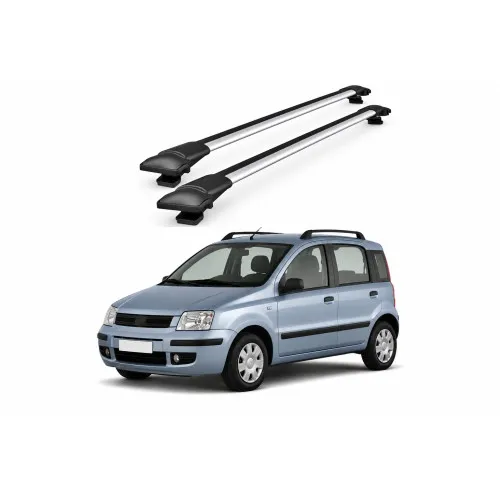 Bare portbagaj transversale auto aluminiu compatibile Fiat Panda (169) Hatchback 2003-2011 92-96 cm