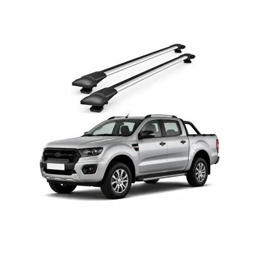 Bare portbagaj transversale auto aluminiu compatibile Ford Ranger (T7) cabina dubla 2016-> 92-92 cm