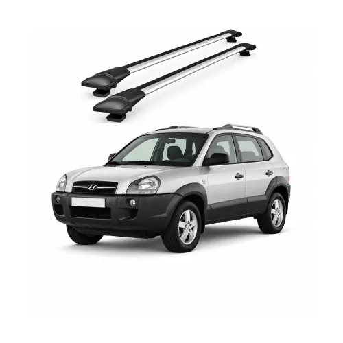 Bare portbagaj transversale auto aluminiu compatibile Hyundai Tucson (Jm) SUV 2004-2009 84-84 cm