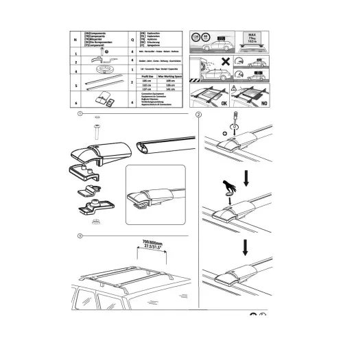 Bare portbagaj transversale auto aluminiu compatibile Kia Soul (Am) Hatchback 2009-2013 92-92 cm — imaginea 7