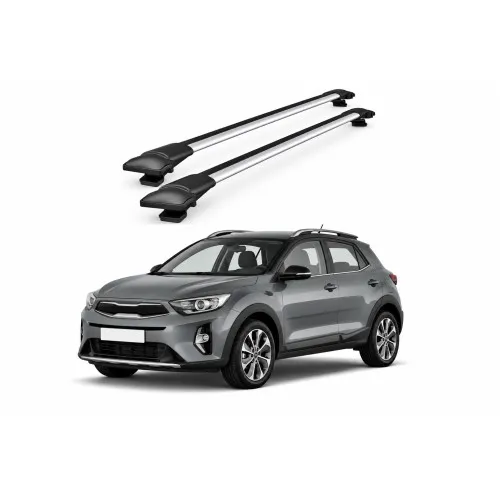 Bare portbagaj transversale auto aluminiu compatibile Kia Stonic (Oy) SUV 2018-> 80-88 cm