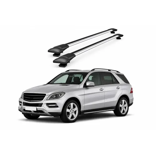 Bare portbagaj transversale auto aluminiu compatibile Mercedes Benz ML (W166) SUV 2012-2015 96-100 cm