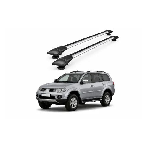 Bare portbagaj transversale auto aluminiu compatibile Mitsubishi Pajero Sport (Mk2) SUV 2008-2016 96-96 cm