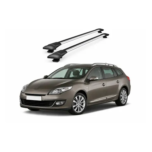 Bare portbagaj transversale auto aluminiu compatibile Renault Megane Estate combi 2009-2016 80-84 cm