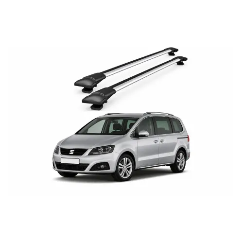 Bare portbagaj transversale auto aluminiu compatibile Seat Alhambra (7N) MPV 2010-> 96-100 cm