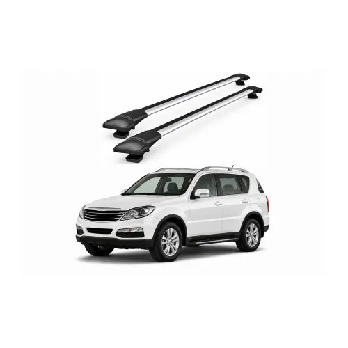 Bare portbagaj transversale auto aluminiu compatibile SsangYong Rexton W (Y290) SUV 2013-2017 80-84 cm
