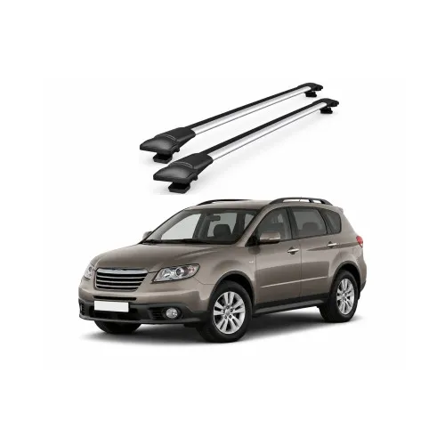 Bare portbagaj transversale auto aluminiu compatibile Subaru Tribeca SUV 2006-2014 96-100 cm