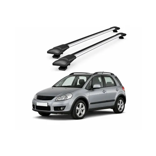 Bare portbagaj transversale auto aluminiu compatibile Suzuki SX4 Hatchback 2006-2013 92-92 cm