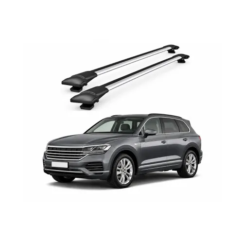 Bare portbagaj transversale auto aluminiu compatibile Volkswagen Touareg III (CR) SUV 2019-> 92-100 cm