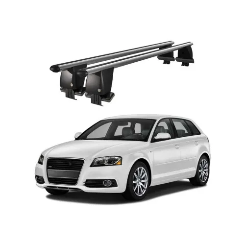 Bare transversale portbagaj auto aluminiu compatibile plafon neted Audi A3 8PA Sportback 2004-2012 argintii sau negre Kit-108
