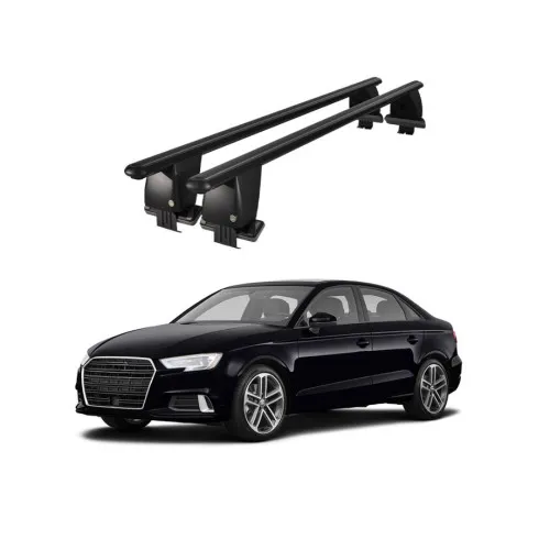 Bare transversale portbagaj auto aluminiu compatibile plafon neted Audi A3 S3 8V Sedan 2013-2019 argintii sau negre Kit-109 — imaginea 2