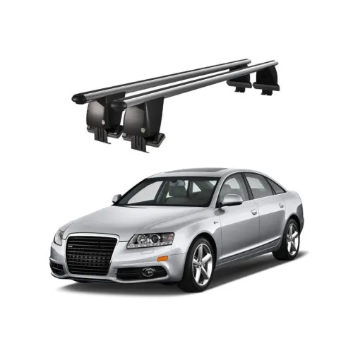 Bare transversale portbagaj auto aluminiu compatibile plafon neted Audi A6 4F C6 2004-2011 argintii sau negre Kit-101