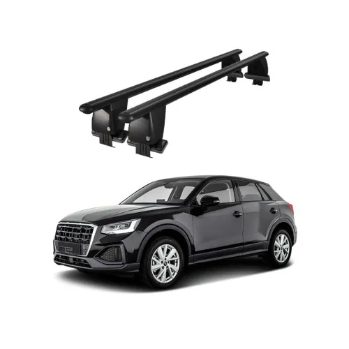 Bare transversale portbagaj auto aluminiu compatibile plafon neted Audi Q2 GA 2016-> argintii sau negre Kit-104 — imaginea 2