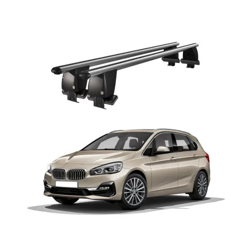 Bare transversale portbagaj auto aluminiu compatibile plafon neted BMW Seria 2 F45 Active Tourer 2014-> argintii sau negre Kit-109