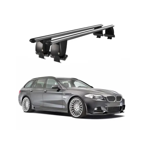 Bare transversale portbagaj auto aluminiu compatibile plafon neted BMW Seria 5 F11 Touring 2010-2016 argintii sau negre Kit-109