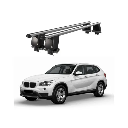 Bare transversale portbagaj auto aluminiu compatibile plafon neted BMW X1 E84 2012-2015 argintii sau negre Kit-103