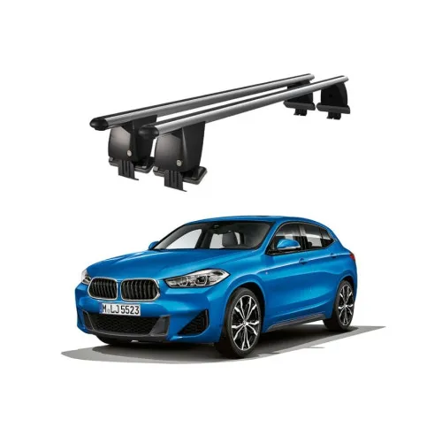 Bare transversale portbagaj auto aluminiu compatibile plafon neted BMW X2 F39 2018-> argintii sau negre Kit-101