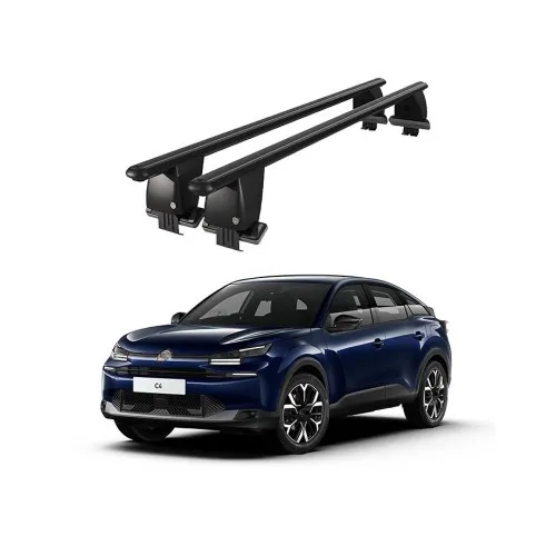 Bare transversale portbagaj auto aluminiu compatibile plafon neted Citroen C4 Mk3 2020-> argintii sau negre Kit-105 — imaginea 2