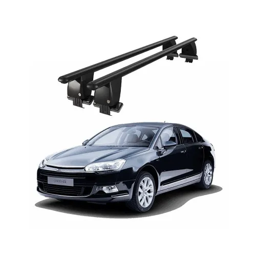 Bare transversale portbagaj auto aluminiu compatibile plafon neted Citroen C5 Mk1 2000-2007 argintii sau negre Kit-103 — imaginea 2