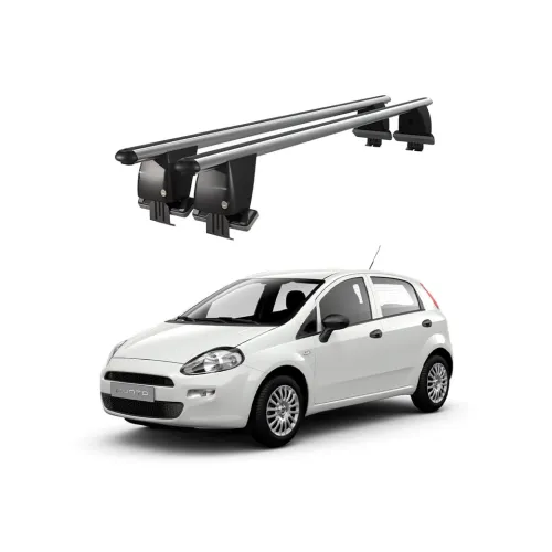 Bare transversale portbagaj auto aluminiu compatibile plafon neted Fiat Grande Punto 199 2005-2012 argintii sau negre Kit-101