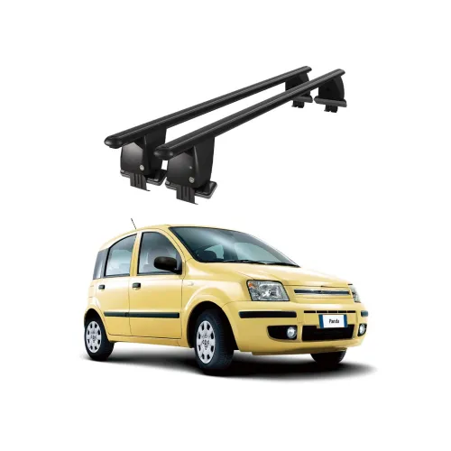 Bare transversale portbagaj auto aluminiu compatibile plafon neted Fiat Panda 169 2003-2012 argintii sau negre Kit-102 — imaginea 2