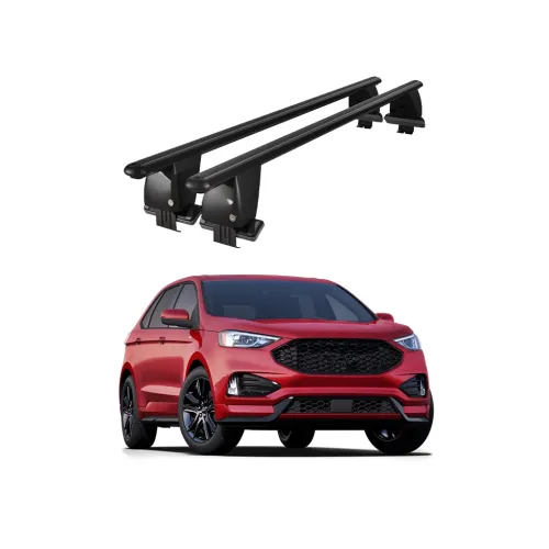 Bare transversale portbagaj auto aluminiu compatibile plafon neted Ford Edge 2016-> argintii sau negre Kit-102 — imaginea 2