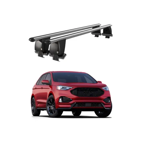Bare transversale portbagaj auto aluminiu compatibile plafon neted Ford Edge 2016-> argintii sau negre Kit-102