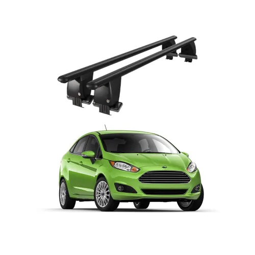 Bare transversale portbagaj auto aluminiu compatibile plafon neted Ford Fiesta VI 2013-2017 argintii sau negre Kit-109 — imaginea 2