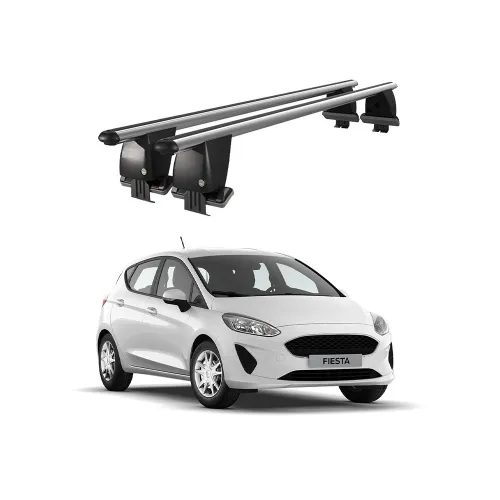 Bare transversale portbagaj auto aluminiu compatibile plafon neted Ford Fiesta VII 2017-> argintii sau negre Kit-109