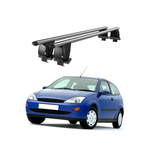 Bare transversale portbagaj auto aluminiu compatibile plafon neted Ford Focus I 1998-2005 argintii sau negre Kit-101