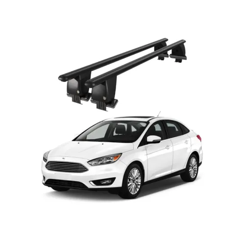 Bare transversale portbagaj auto aluminiu compatibile plafon neted Ford Focus III 2011-2018 argintii sau negre Kit-101 — imaginea 2