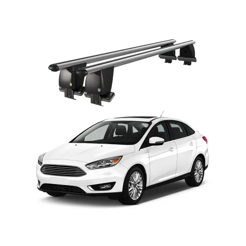 Bare transversale portbagaj auto aluminiu compatibile plafon neted Ford Focus III 2011-2018 argintii sau negre Kit-101