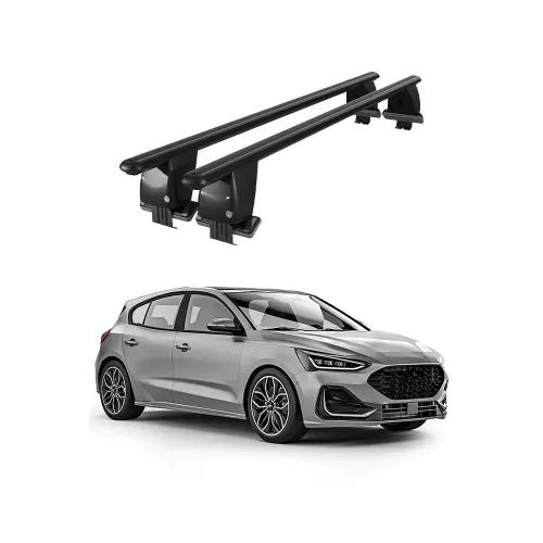 Bare transversale portbagaj auto aluminiu compatibile plafon neted Ford Focus IV 2018-> argintii sau negre Kit-105 — imaginea 2