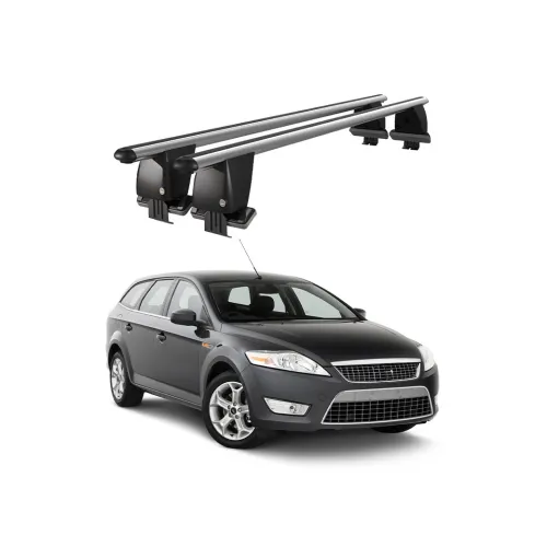 Bare transversale portbagaj auto aluminiu compatibile plafon neted Ford Mondeo III Combi 2007-2010 argintii sau negre Kit-109