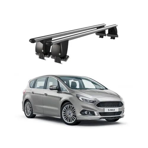 Bare transversale portbagaj auto aluminiu compatibile plafon neted Ford S-Max II 2015-> argintii sau negre Kit-108
